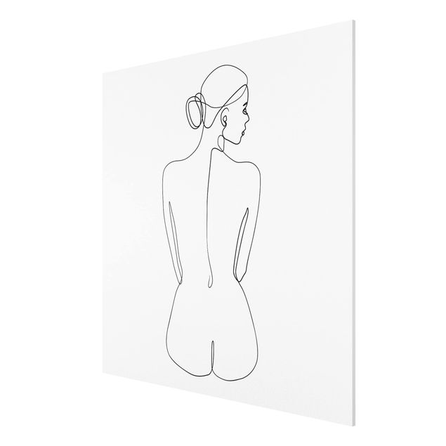 Billeder nøgen og erotik Line Art Nudes Back Black And White