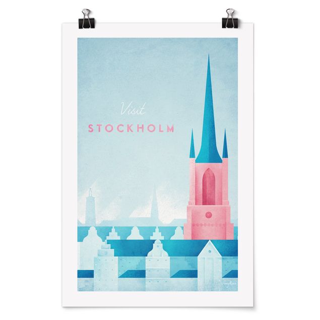 Plakater kunsttryk Travel Poster - Stockholm