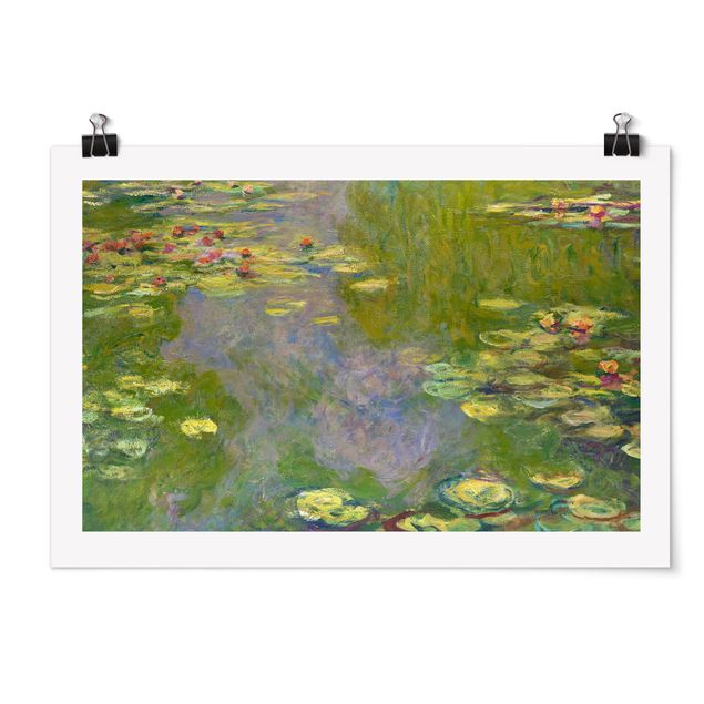 Plakater blomster Claude Monet - Green Waterlilies