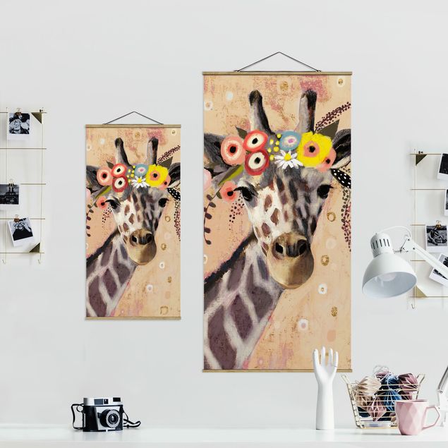 Stofbilleder Klimt Giraffe
