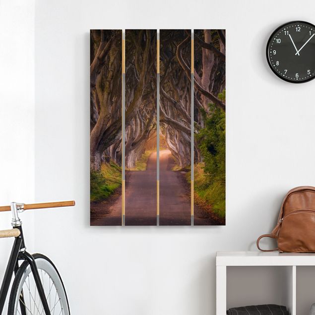 Prints på træ landskaber Tunnel Of Trees