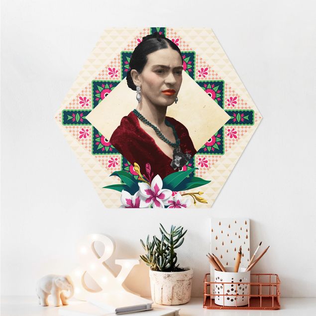 køkken dekorationer Frida Kahlo - Flowers And Geometry