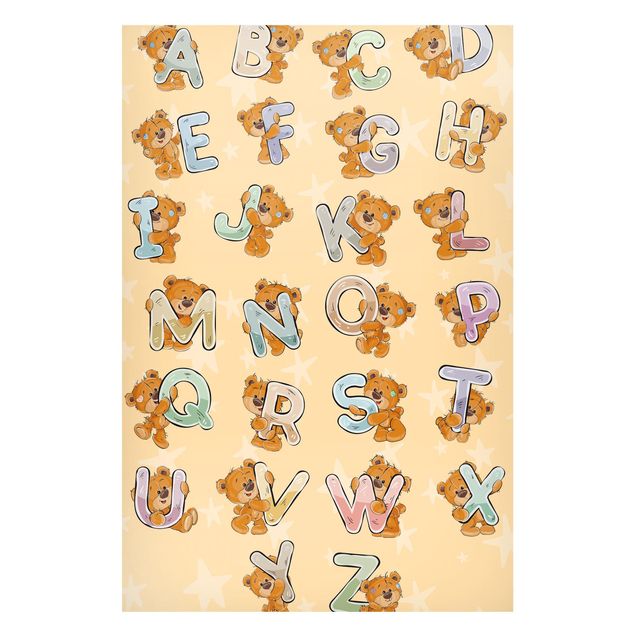 Børneværelse deco I Am Learning The Alphabet with Teddy From A To Z