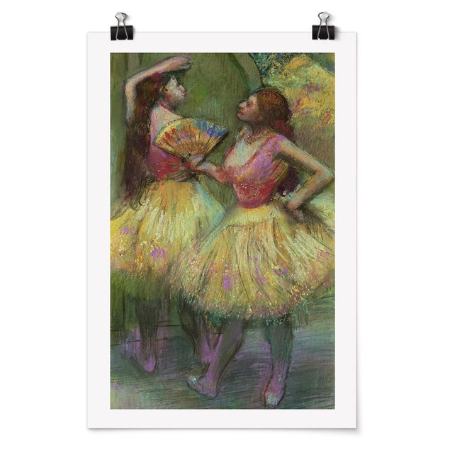 Plakater kunsttryk Edgar Degas - Two Dancers Before Going On Stage