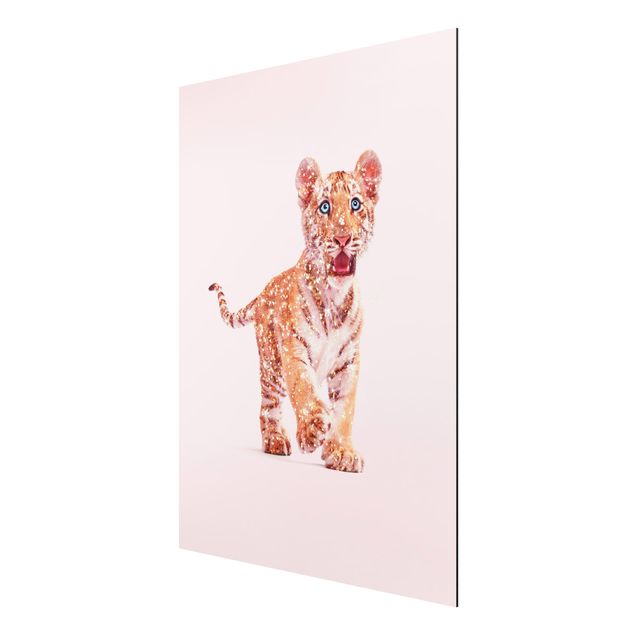 Billeder kunsttryk Tiger With Glitter