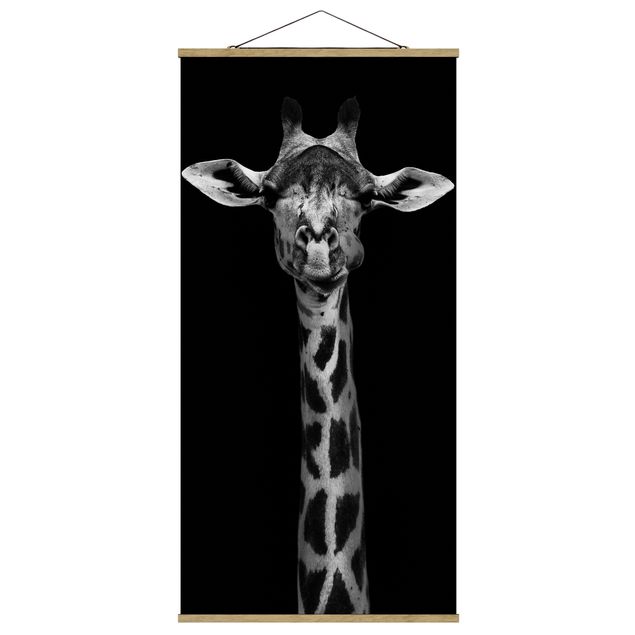 Billeder moderne Dark Giraffe Portrait