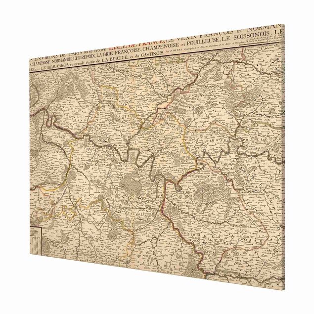 Magnettavler ordsprog Vintage Map France