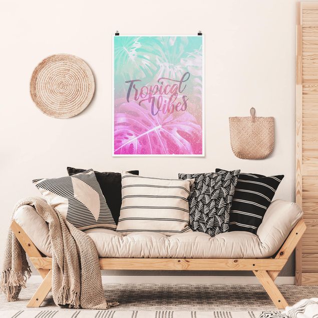Plakater blomster Rainbow - Tropical Vibes