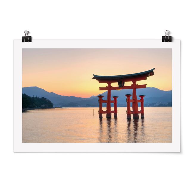Billeder landskaber Torii At Itsukushima