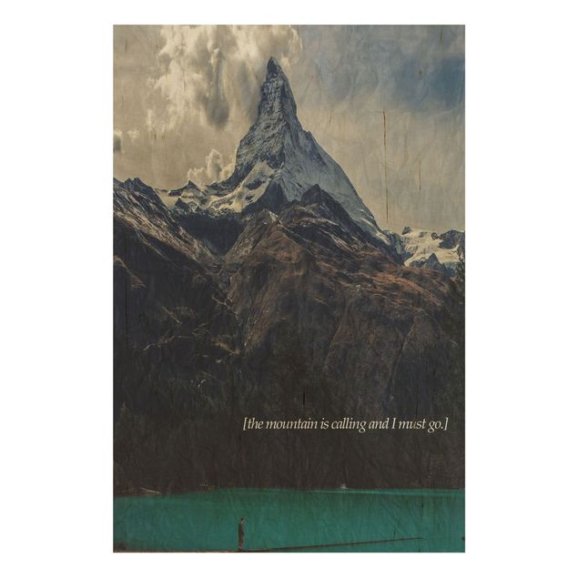 Prints på træ landskaber Poetic Landscapes - Mountain