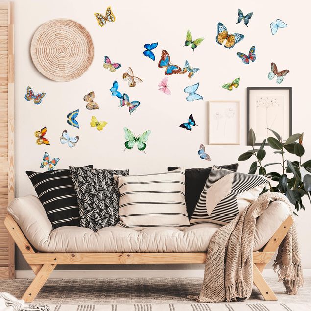 Børneværelse deco Watercolour Butterflies Set