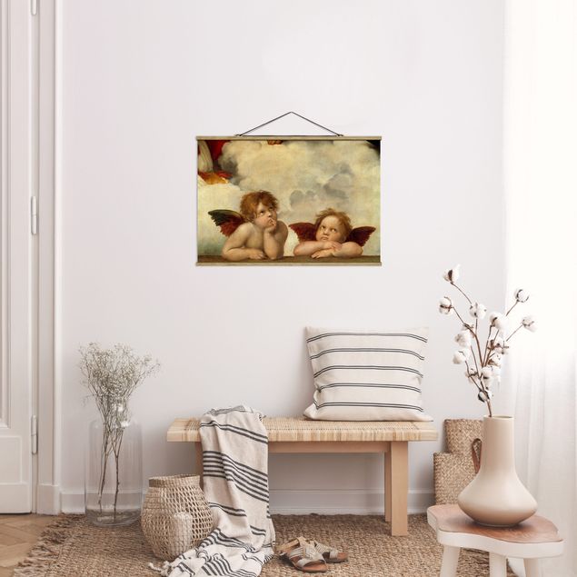 Kunst stilarter Raffael - Two Angels. Detail from The Sistine Madonna