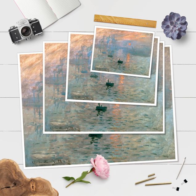 Billeder blå Claude Monet - Impression (Sunrise)