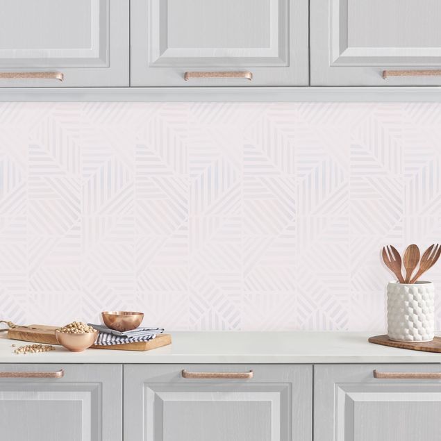 køkken dekorationer Line Pattern Colour Gradient In Light Pink