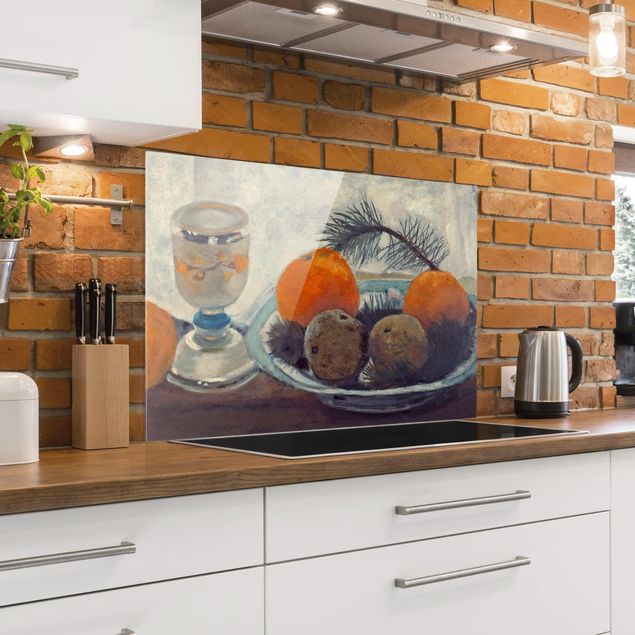 køkken dekorationer Paula Modersohn-Becker - Still Life With Frosted Glass Mug