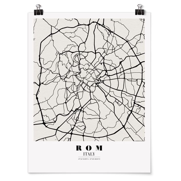 Plakater ordsprog Rome City Map - Classical