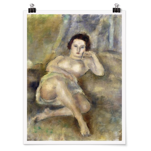 Plakater kunsttryk Jules Pascin - Lying young Woman
