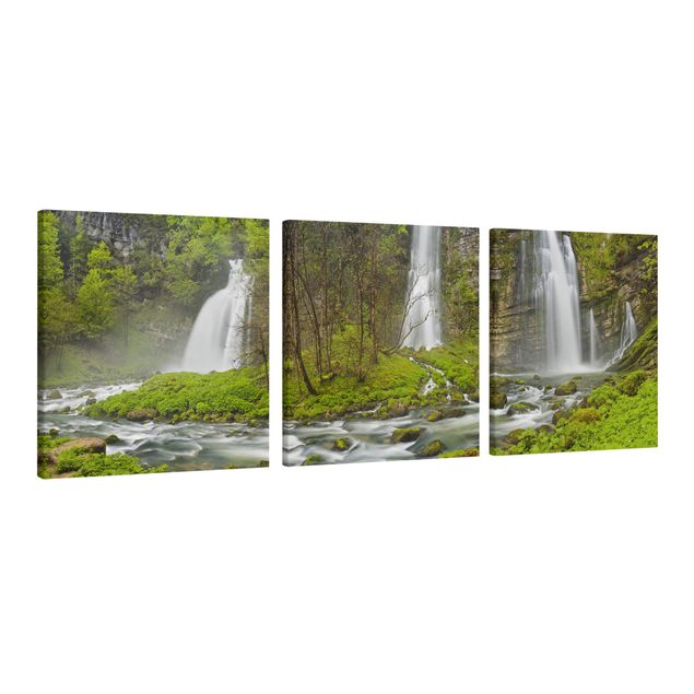 Billeder på lærred landskaber Waterfalls Cascade De Flumen