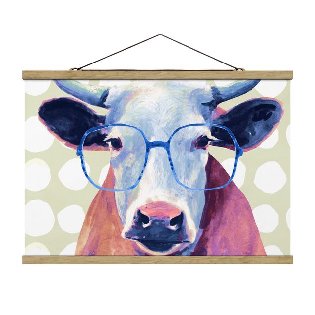 Billeder lilla Animals With Glasses - Cow