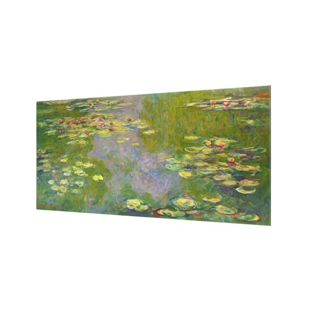 Stænkplader glas Claude Monet - Green Water Lilies