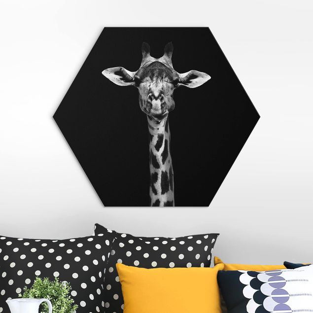 køkken dekorationer Dark Giraffe Portrait