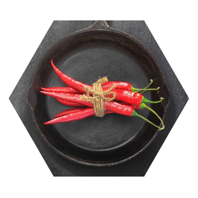 Forex Red Chili Bundles In Pan On Slate