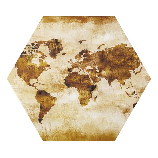 Billeder brun No.CG75 Map Of The World