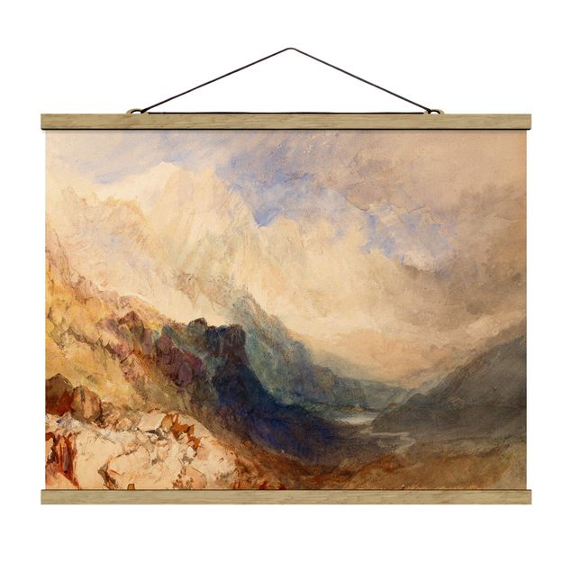 Billeder bjerge William Turner - View along an Alpine Valley, possibly the Val d'Aosta