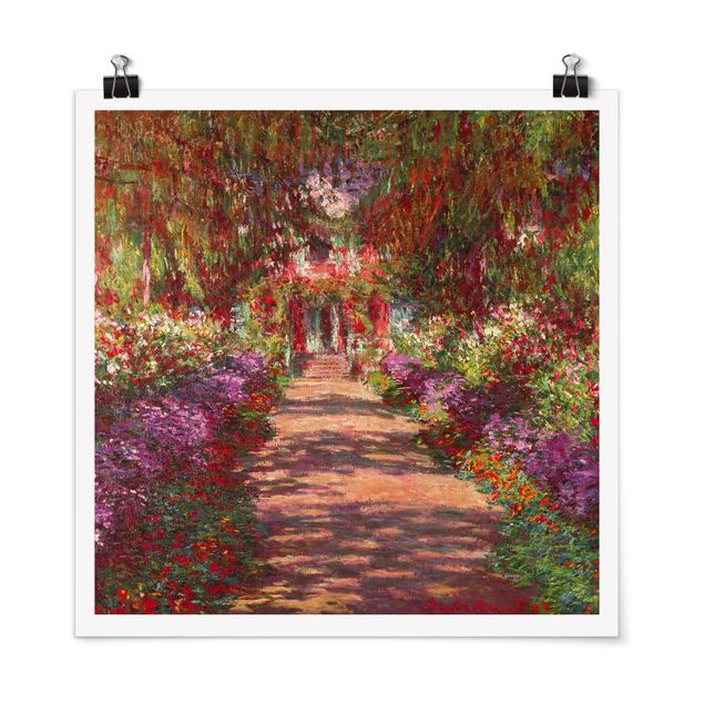 Kunst stilarter Claude Monet - Pathway In Monet's Garden At Giverny