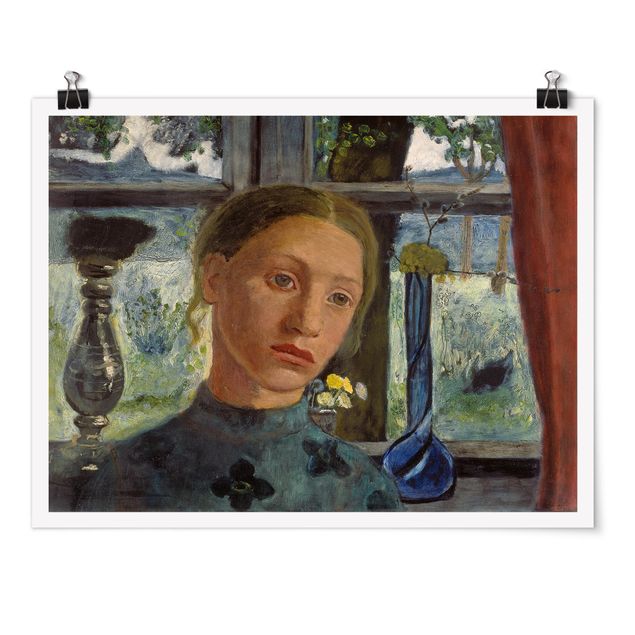Plakater kunsttryk Paula Modersohn-Becker - Girl'S Head In Front Of A Window