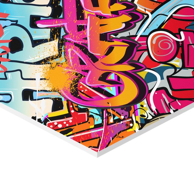 Sekskantede billeder Hip Hop Graffiti