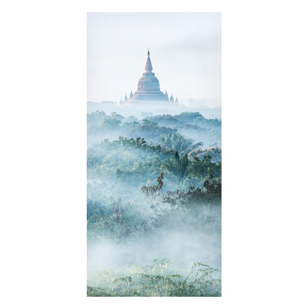 køkken dekorationer Morning Fog Over The Jungle Of Bagan