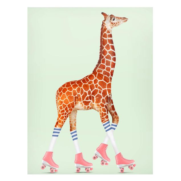 Børneværelse deco Giraffe With Roller Skates