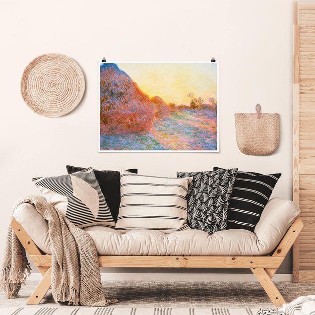 Kunst stilarter Claude Monet - Haystack In Sunlight