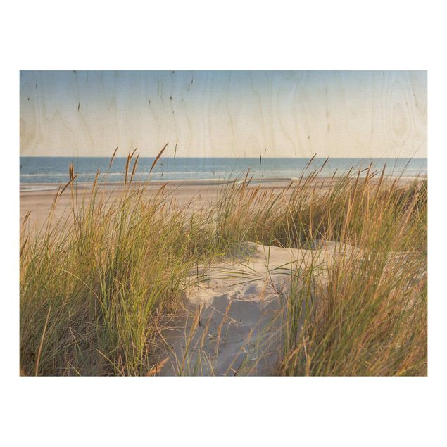 Prints på træ landskaber Beach Dune At The Sea