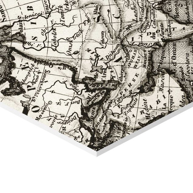 Billeder grå Old World Map Details