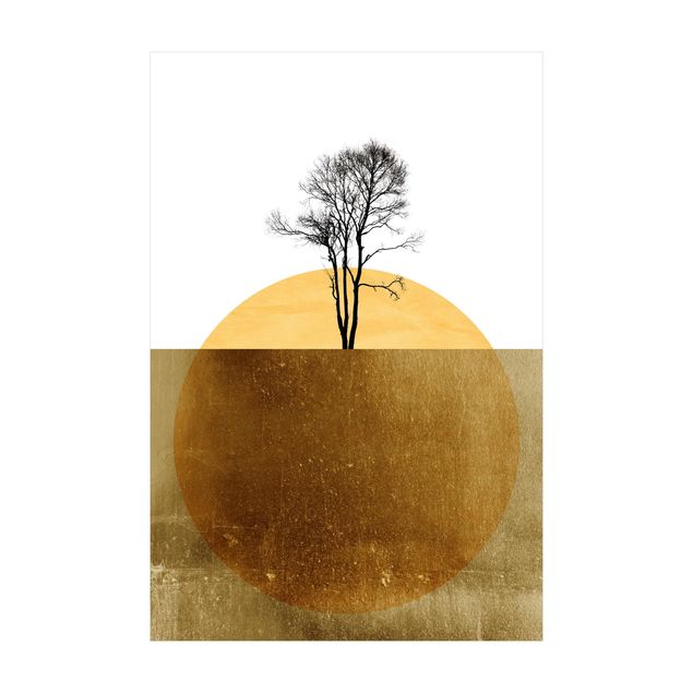 Tæpper natur Golden Sun With Tree