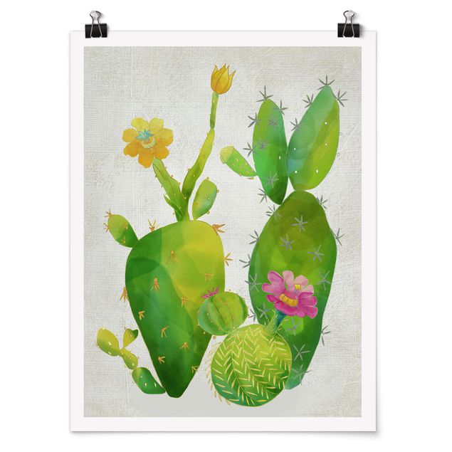 Billeder blomster Cactus Family In Pink And Yellow
