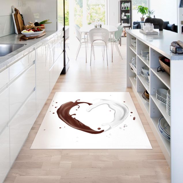moderne gulvtæppe Chocolate Milk Heart