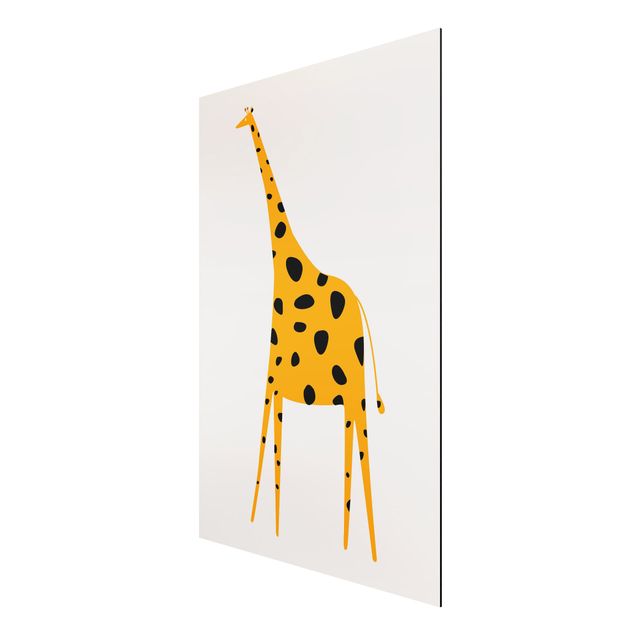 Billeder kunsttryk Yellow Giraffe