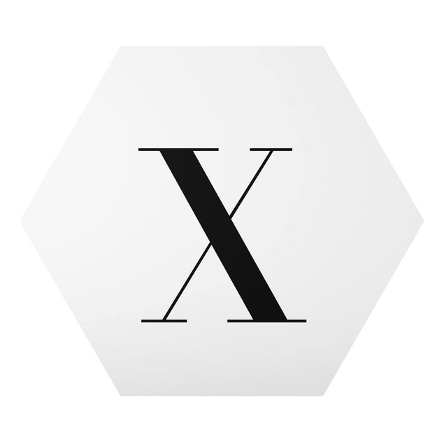 Billeder Letter Serif White X