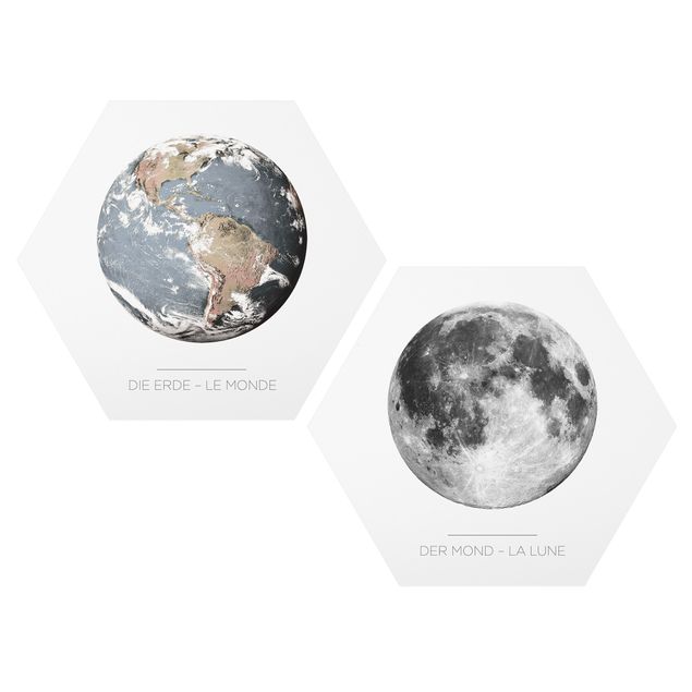 Billeder moderne Moon And Earth