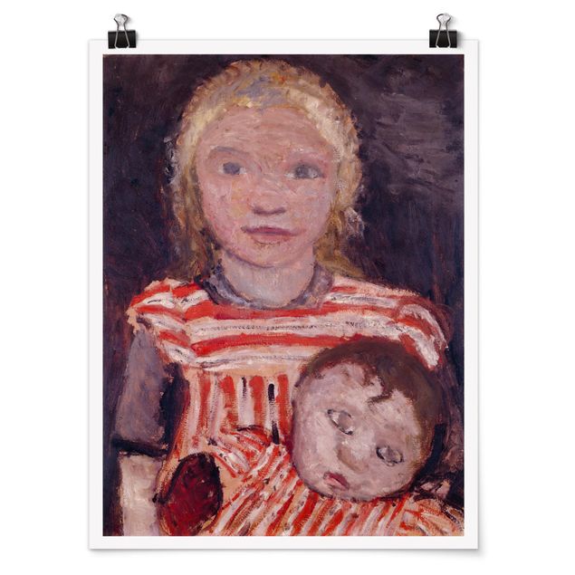 Plakater kunsttryk Paula Modersohn-Becker - Girl with Doll