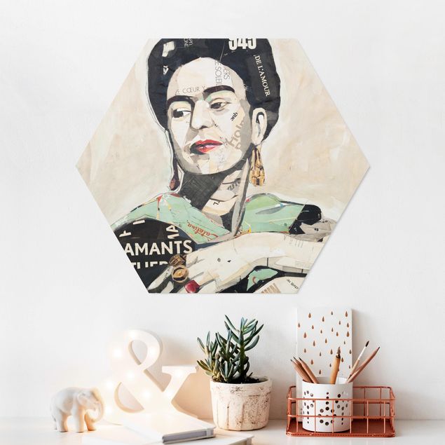 Billeder kunsttryk Frida Kahlo - Collage No.4