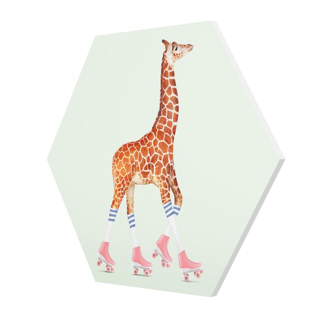 Billeder dyr Giraffe With Roller Skates