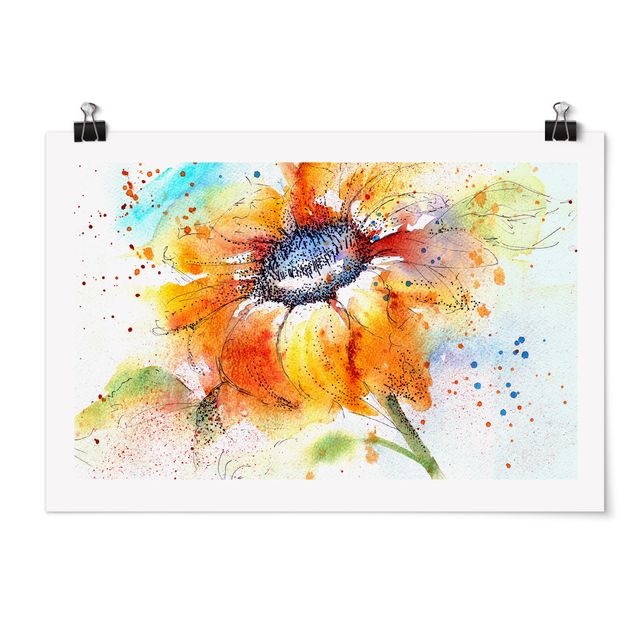 Billeder blomster Painted Sunflower