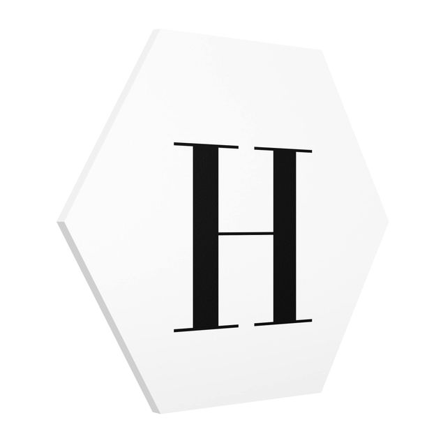 Billeder moderne Letter Serif White H