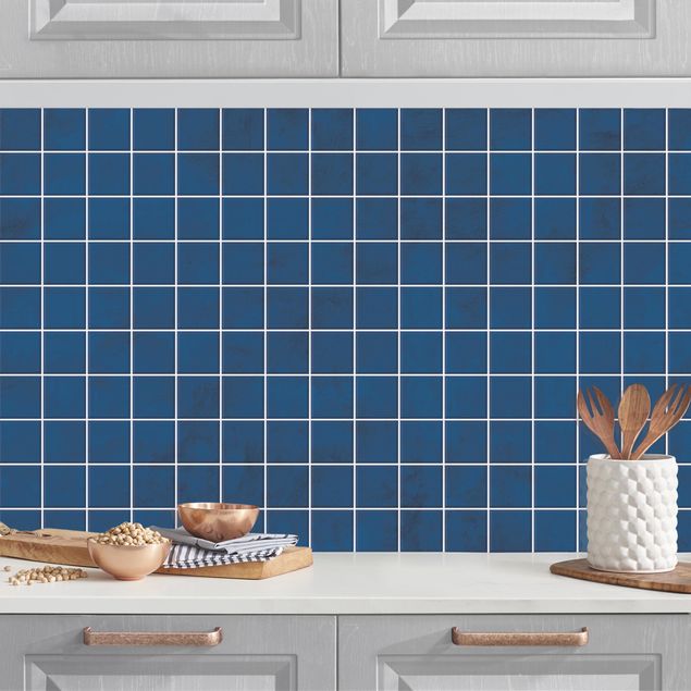 køkken dekorationer Mosaic Concrete Tiles - Blue