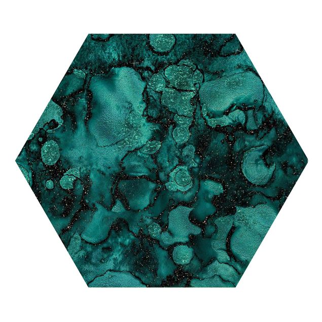 Billeder turkis Turquoise Drop With Glitter