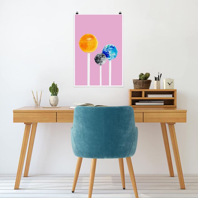 Billeder kunsttryk Lollipops With Planets